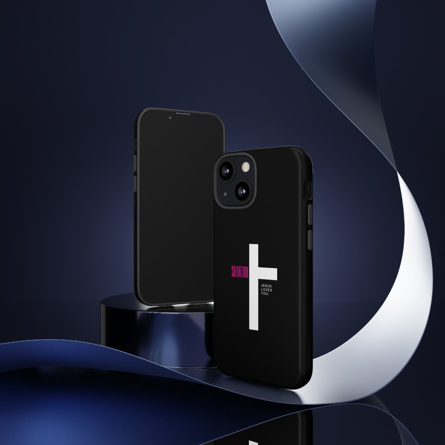 Funda para teléfono celular Salvation (negro/rosa)