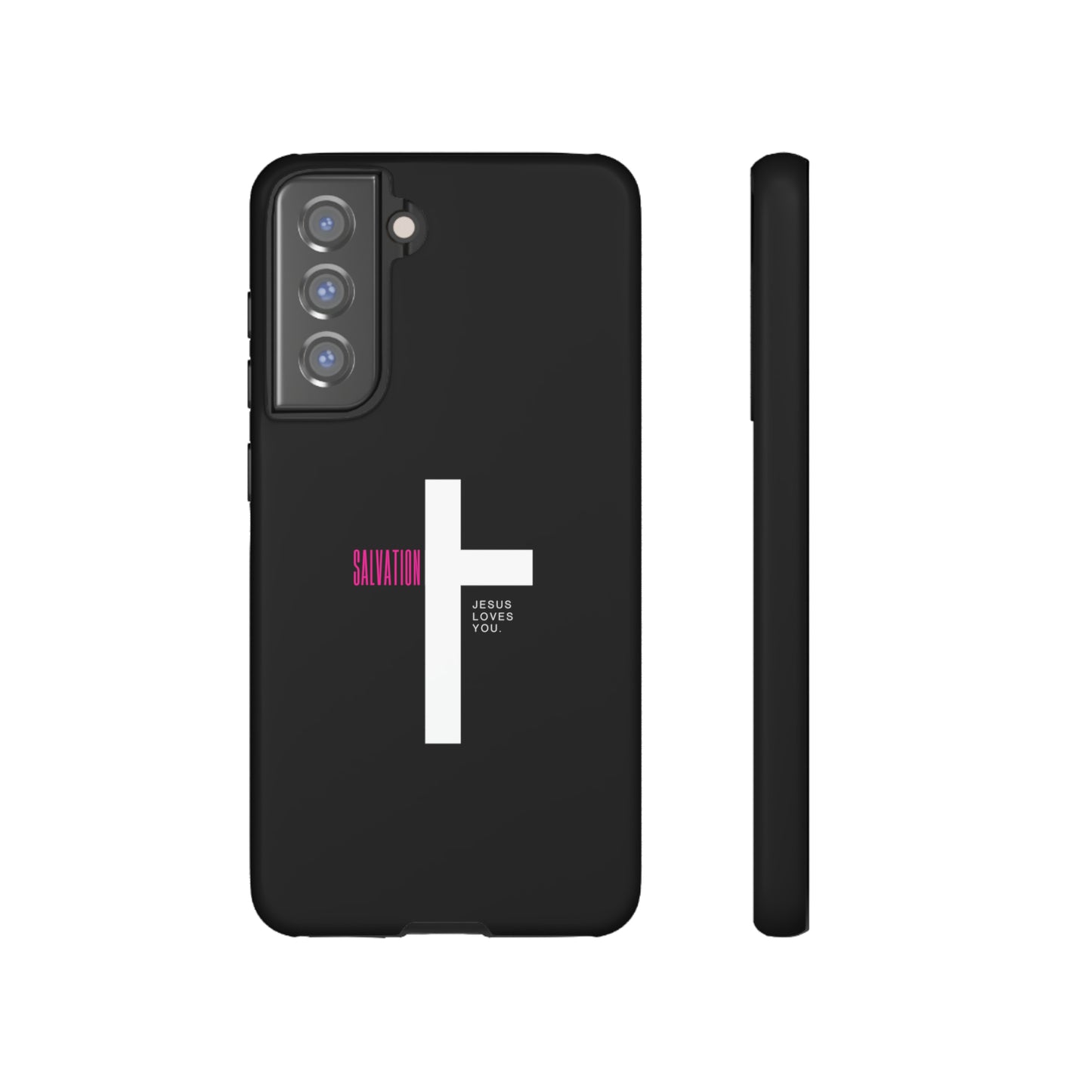 Funda para teléfono celular Salvation (negro/rosa)