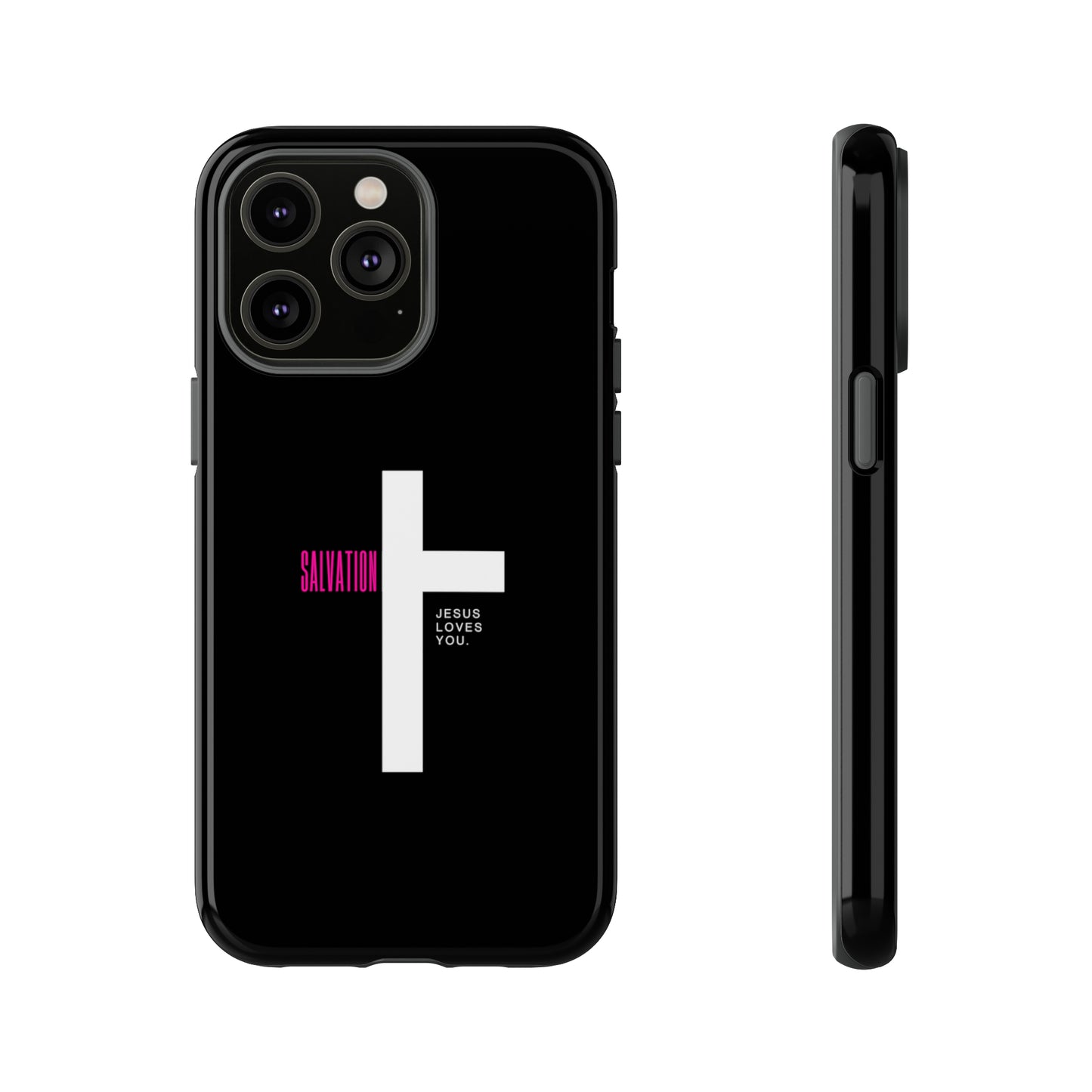 Funda para teléfono celular Salvation (negro/rosa)