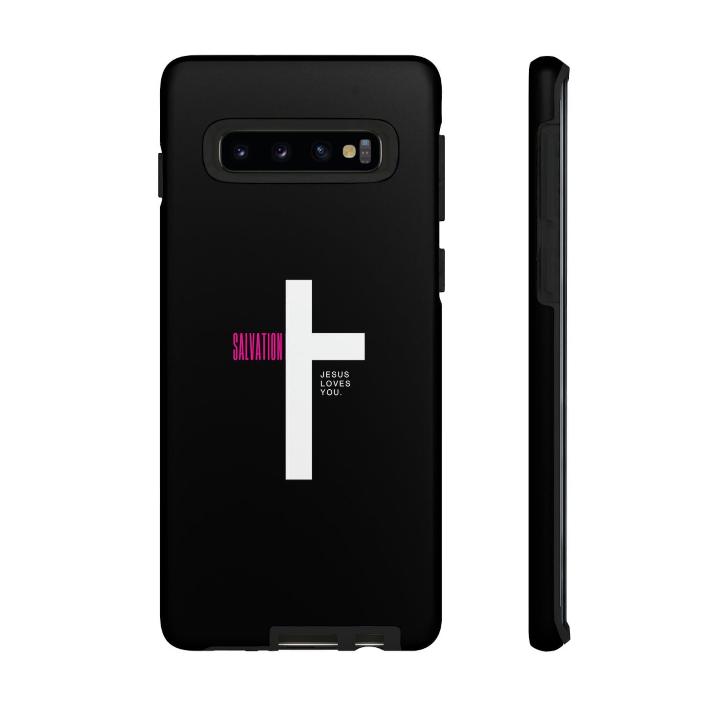 Funda para teléfono celular Salvation (negro/rosa)