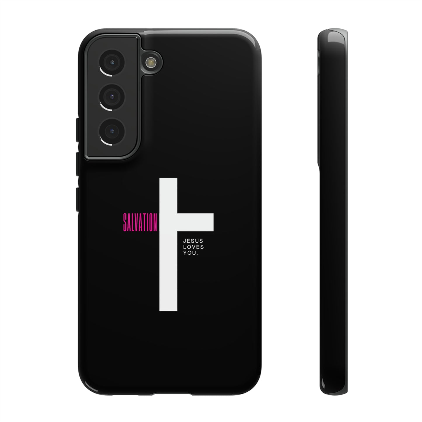 Funda para teléfono celular Salvation (negro/rosa)