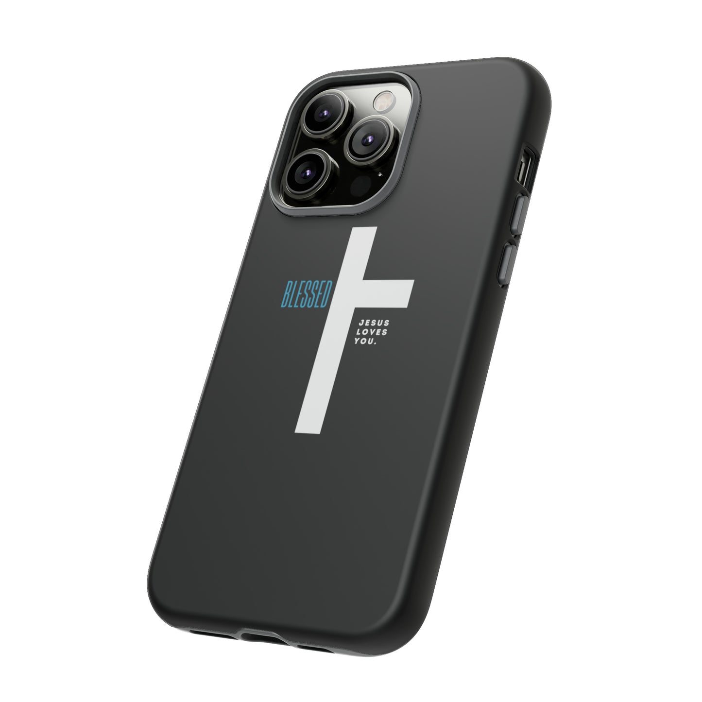 Funda para teléfono celular Blessed (negro/azul)