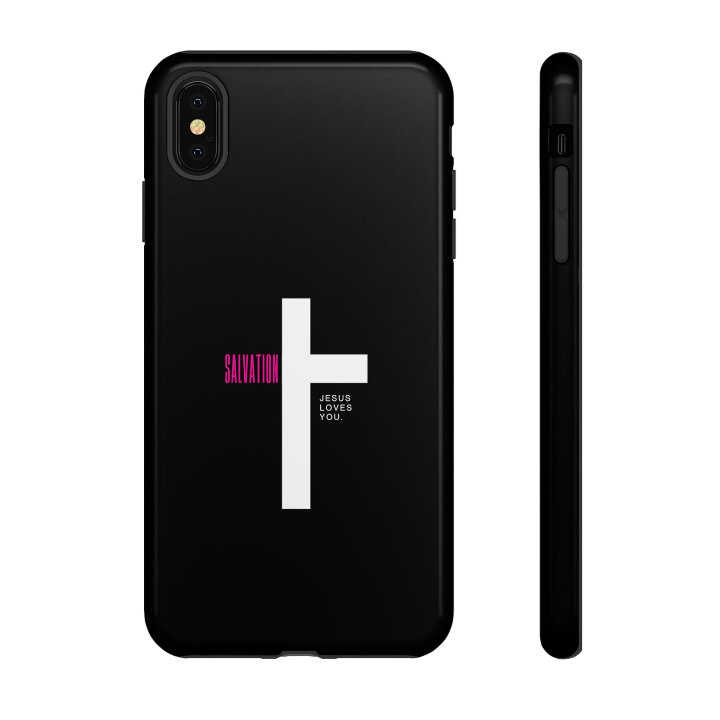 Funda para teléfono celular Salvation (negro/rosa)