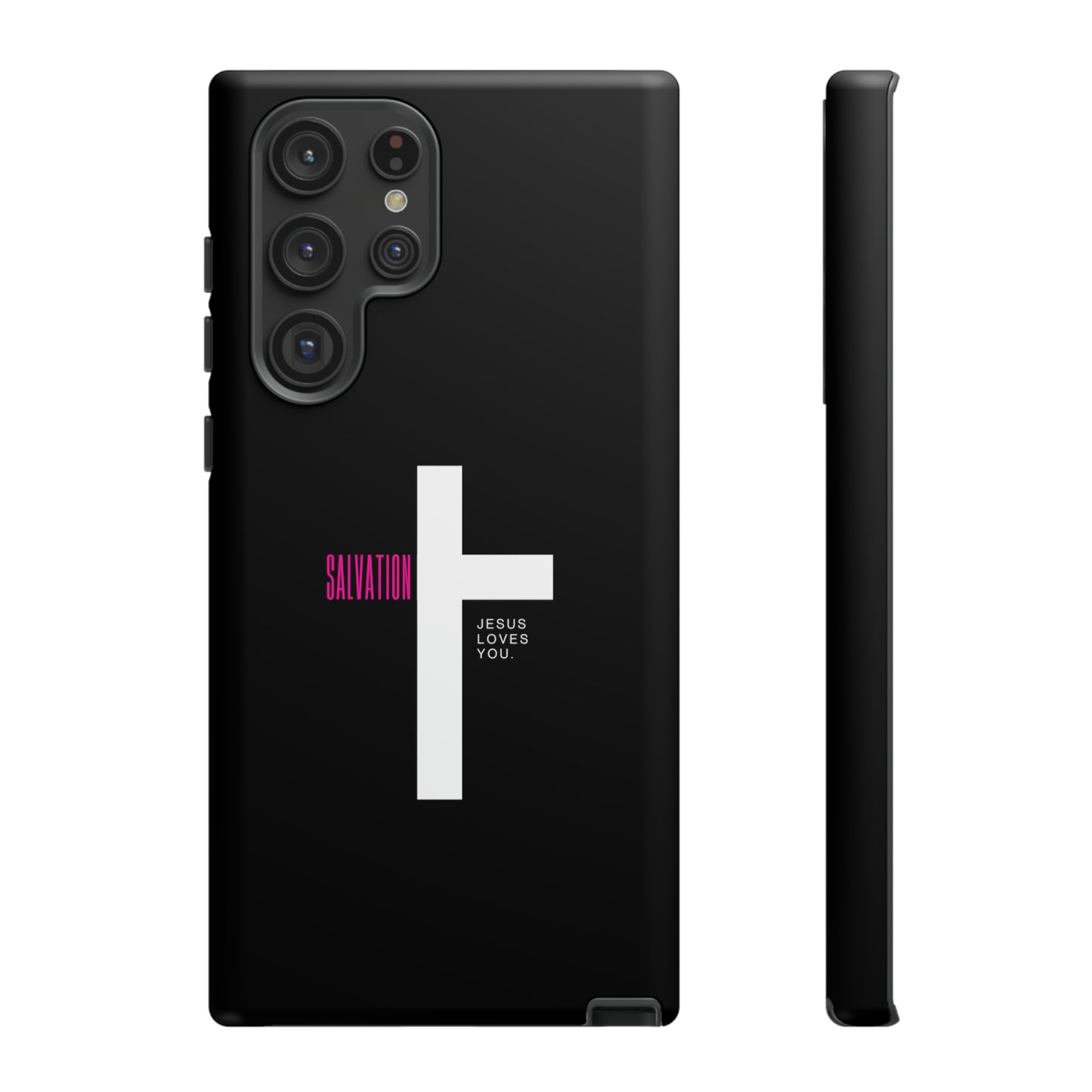 Funda para teléfono celular Salvation (negro/rosa)