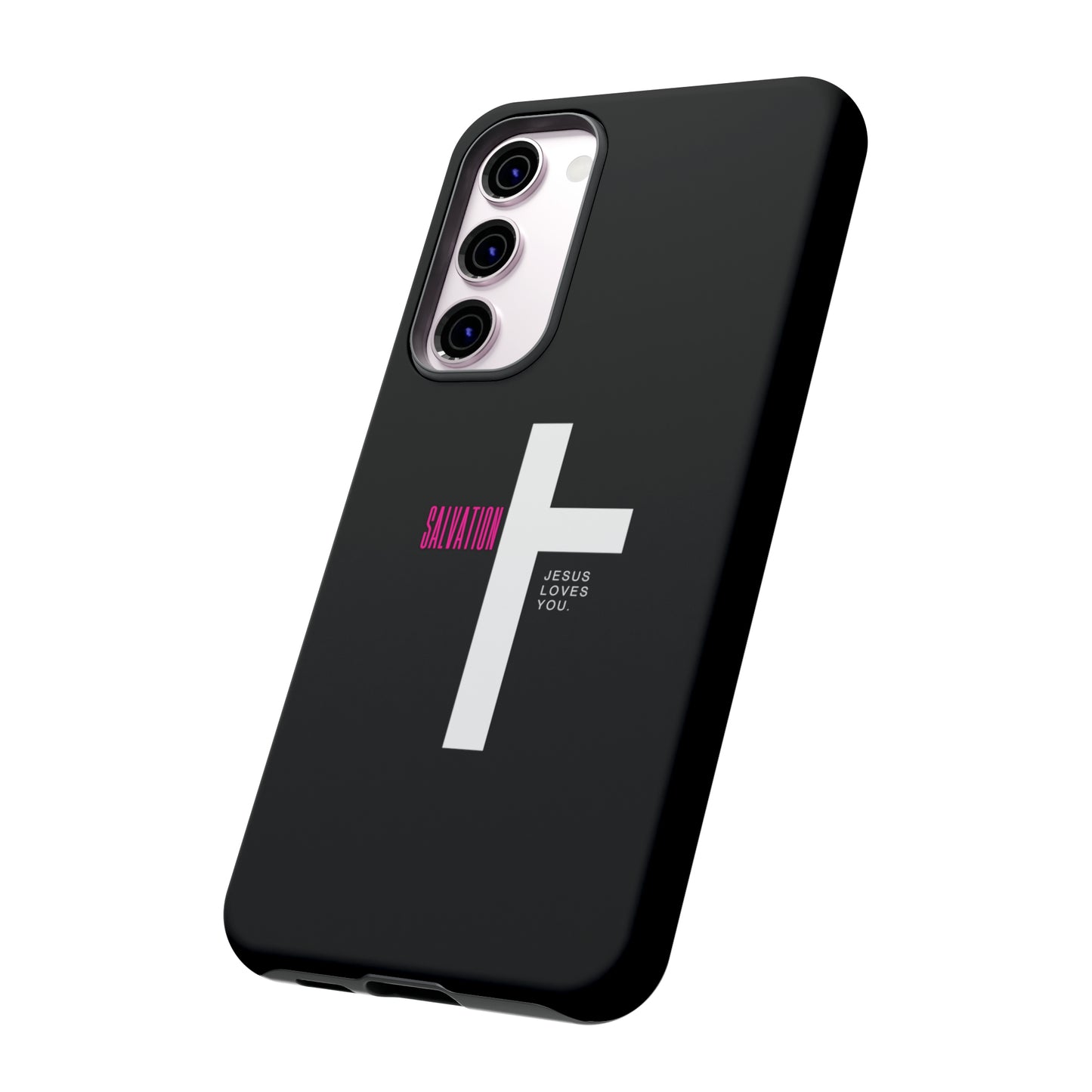 Funda para teléfono celular Salvation (negro/rosa)