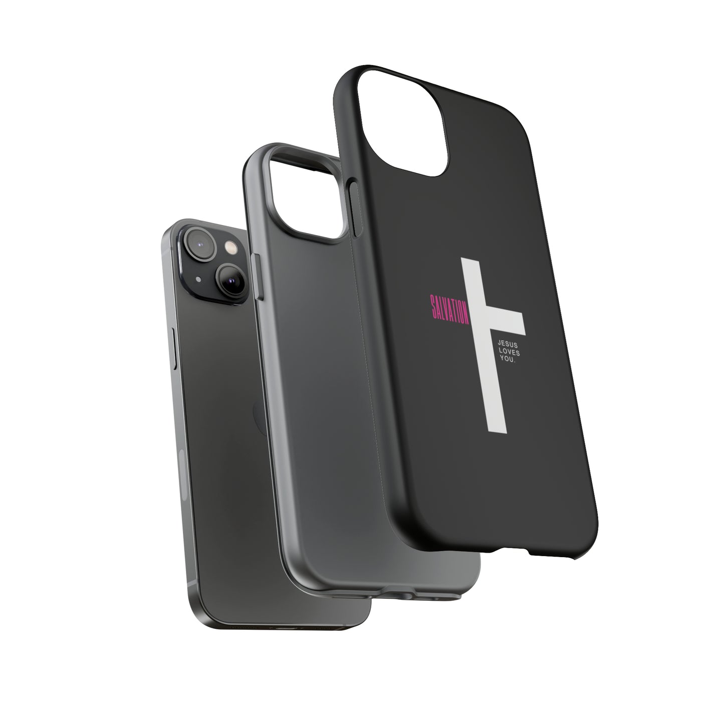 Funda para teléfono celular Salvation (negro/rosa)