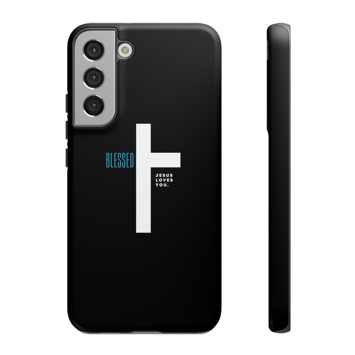 Blessed Cell Phone Case (Black/Blue)