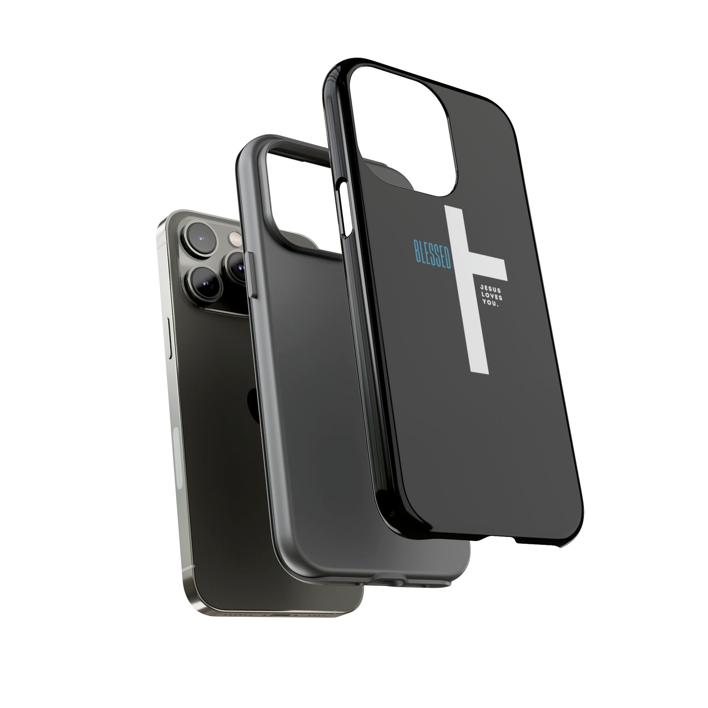 Blessed Cell Phone Case (Black/Blue)