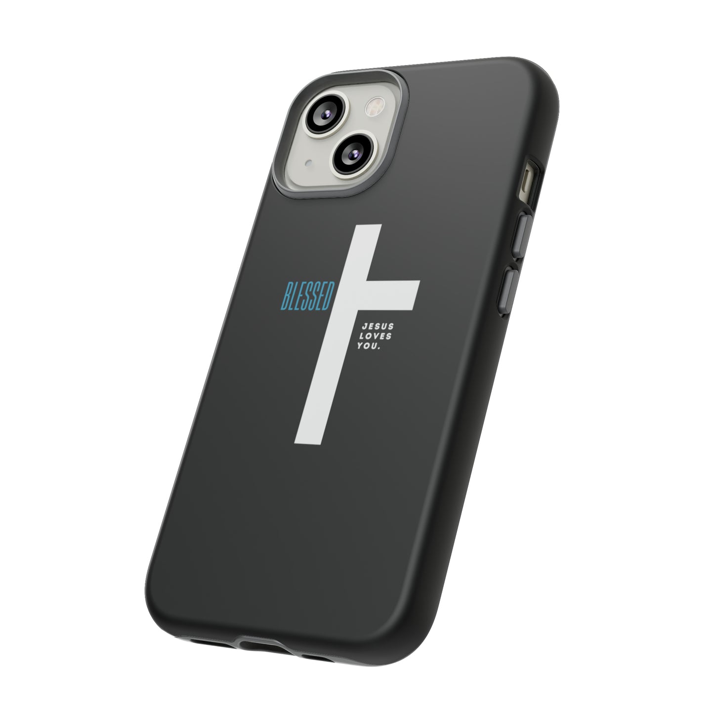 Funda para teléfono celular Blessed (negro/azul)