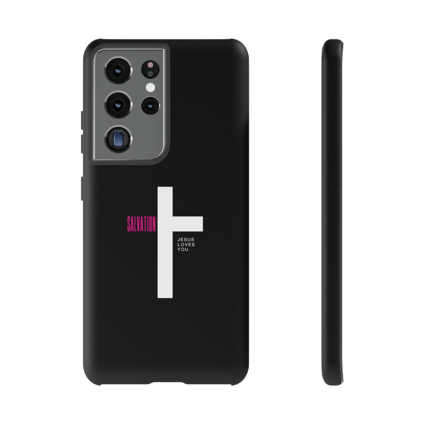 Funda para teléfono celular Salvation (negro/rosa)