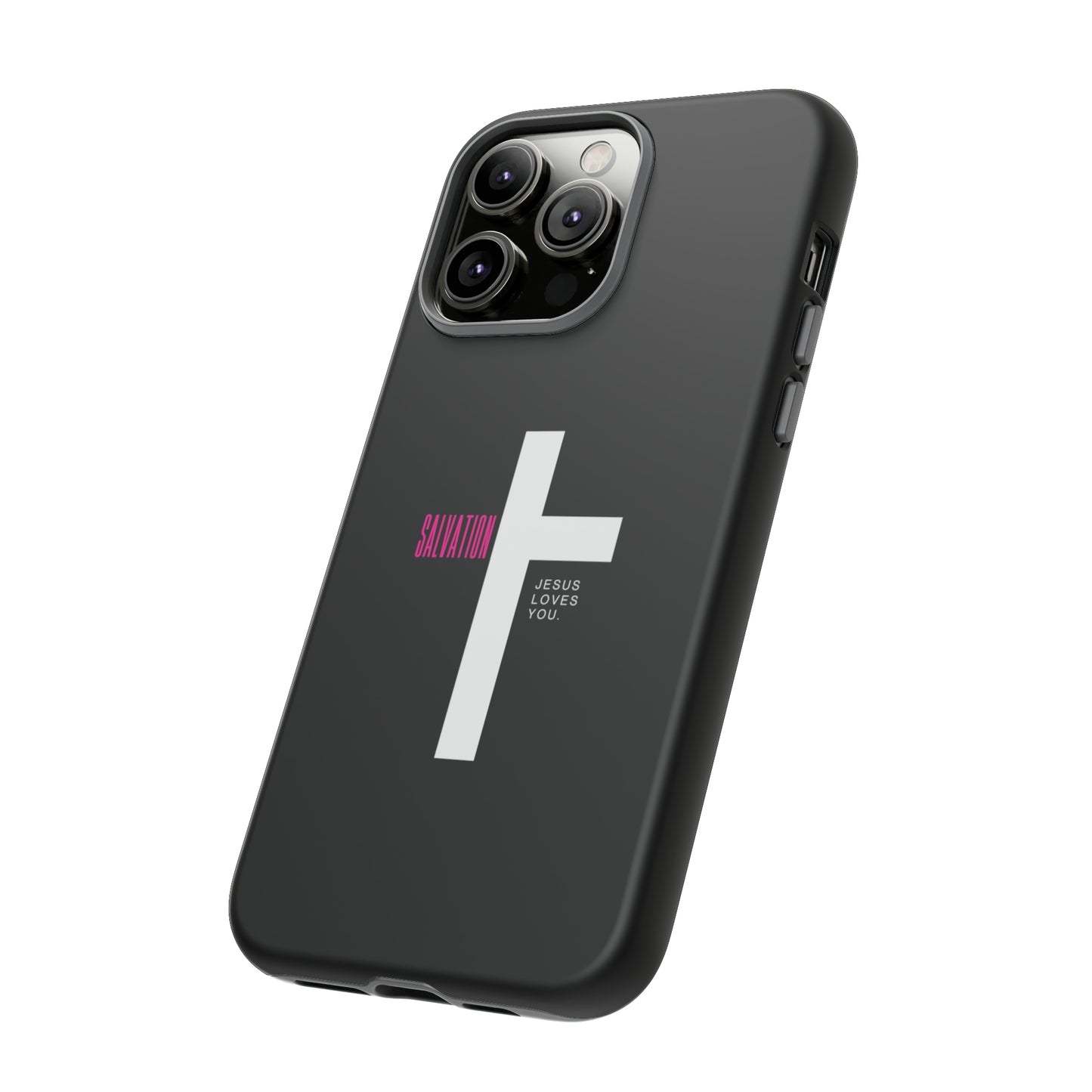 Funda para teléfono celular Salvation (negro/rosa)