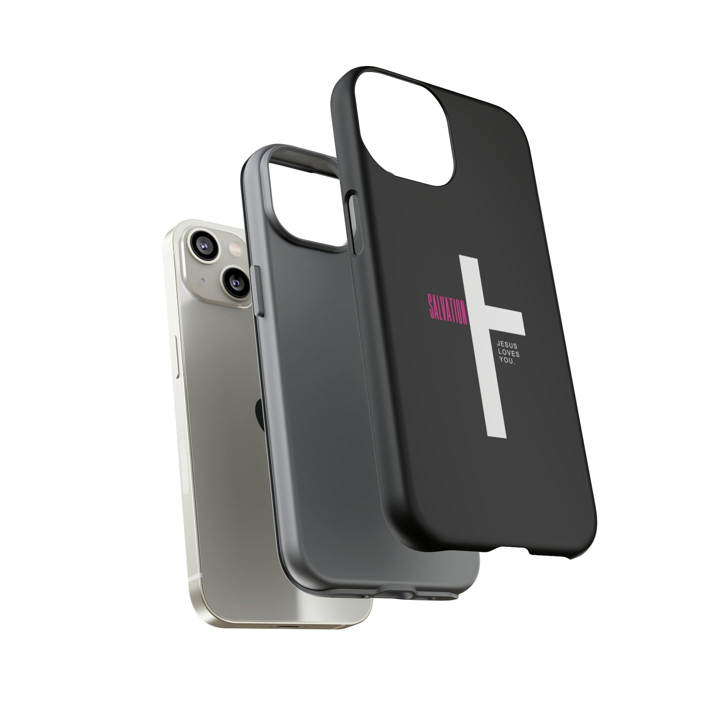 Funda para teléfono celular Salvation (negro/rosa)