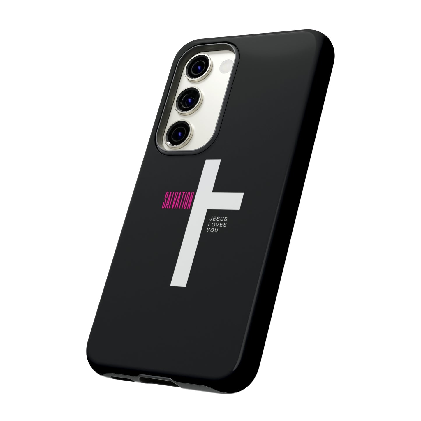 Funda para teléfono celular Salvation (negro/rosa)