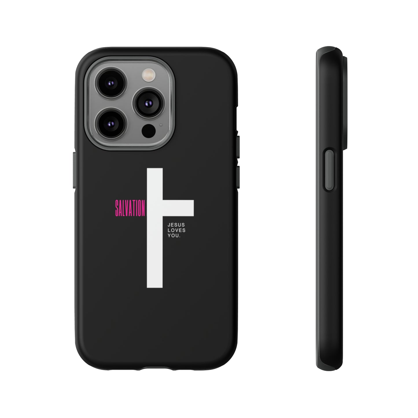 Funda para teléfono celular Salvation (negro/rosa)