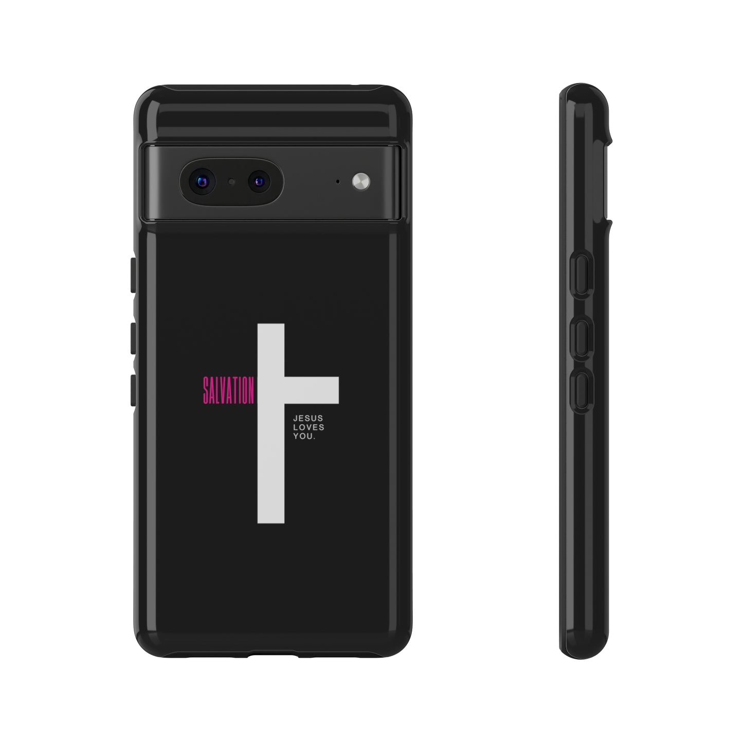 Funda para teléfono celular Salvation (negro/rosa)