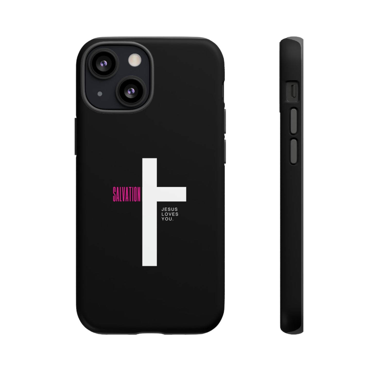 Funda para teléfono celular Salvation (negro/rosa)