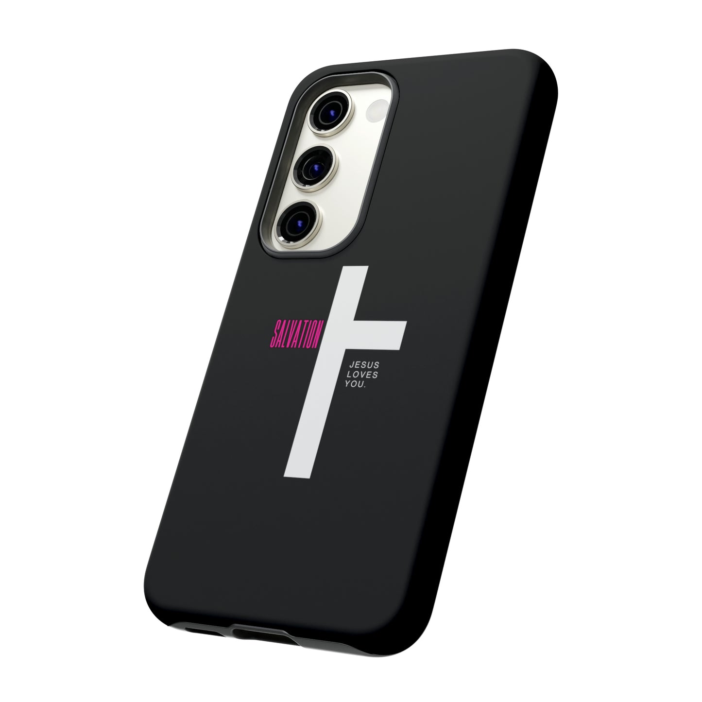 Funda para teléfono celular Salvation (negro/rosa)