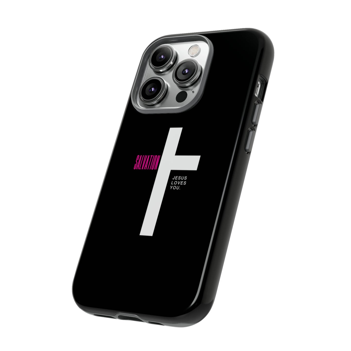 Funda para teléfono celular Salvation (negro/rosa)