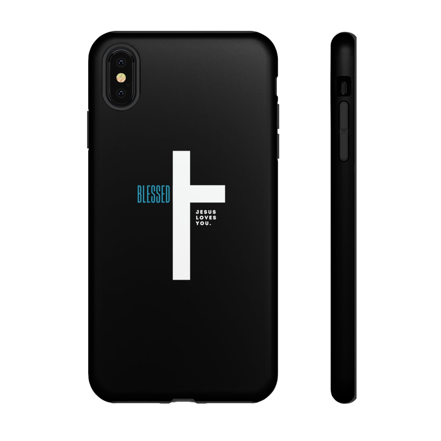 Funda para teléfono celular Blessed (negro/azul)