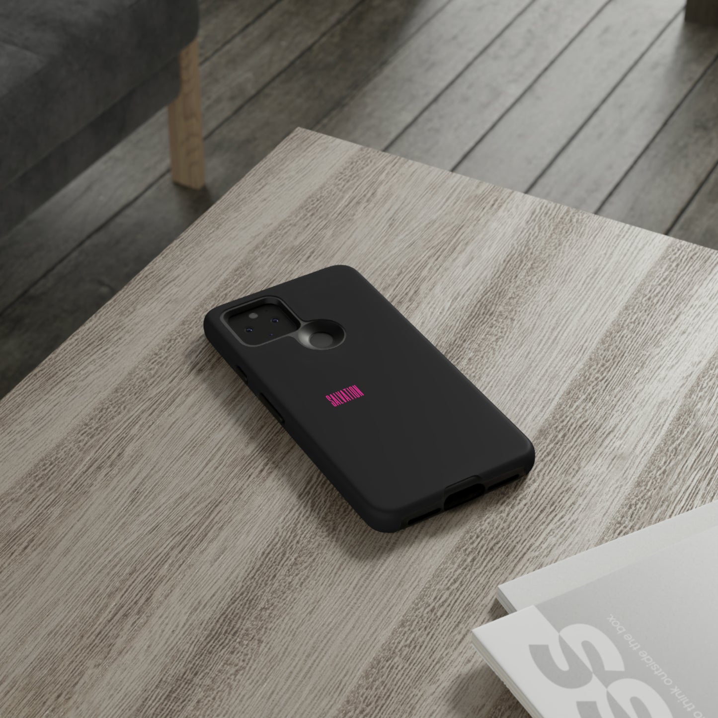 Funda para teléfono celular Salvation (negro/rosa)