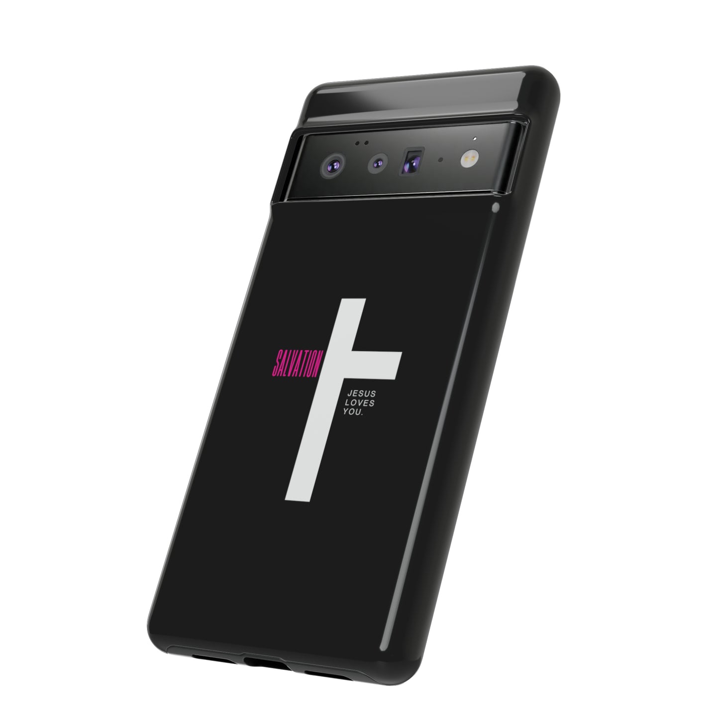 Funda para teléfono celular Salvation (negro/rosa)