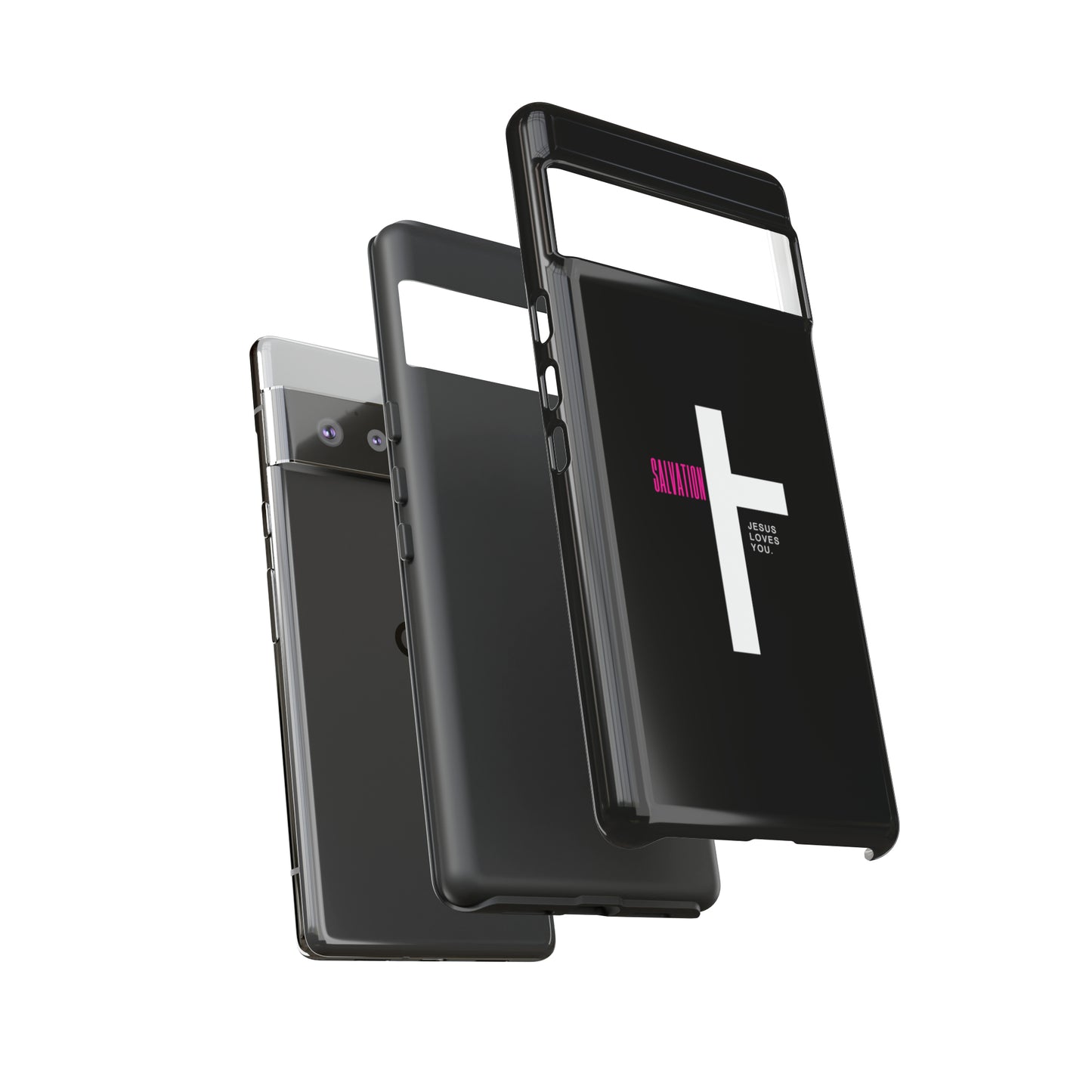 Funda para teléfono celular Salvation (negro/rosa)