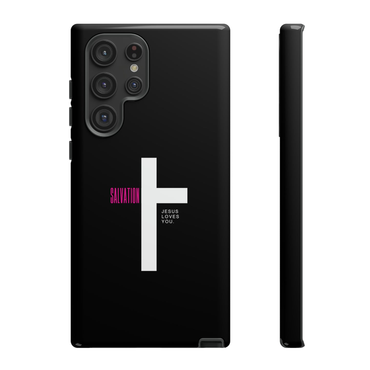 Funda para teléfono celular Salvation (negro/rosa)