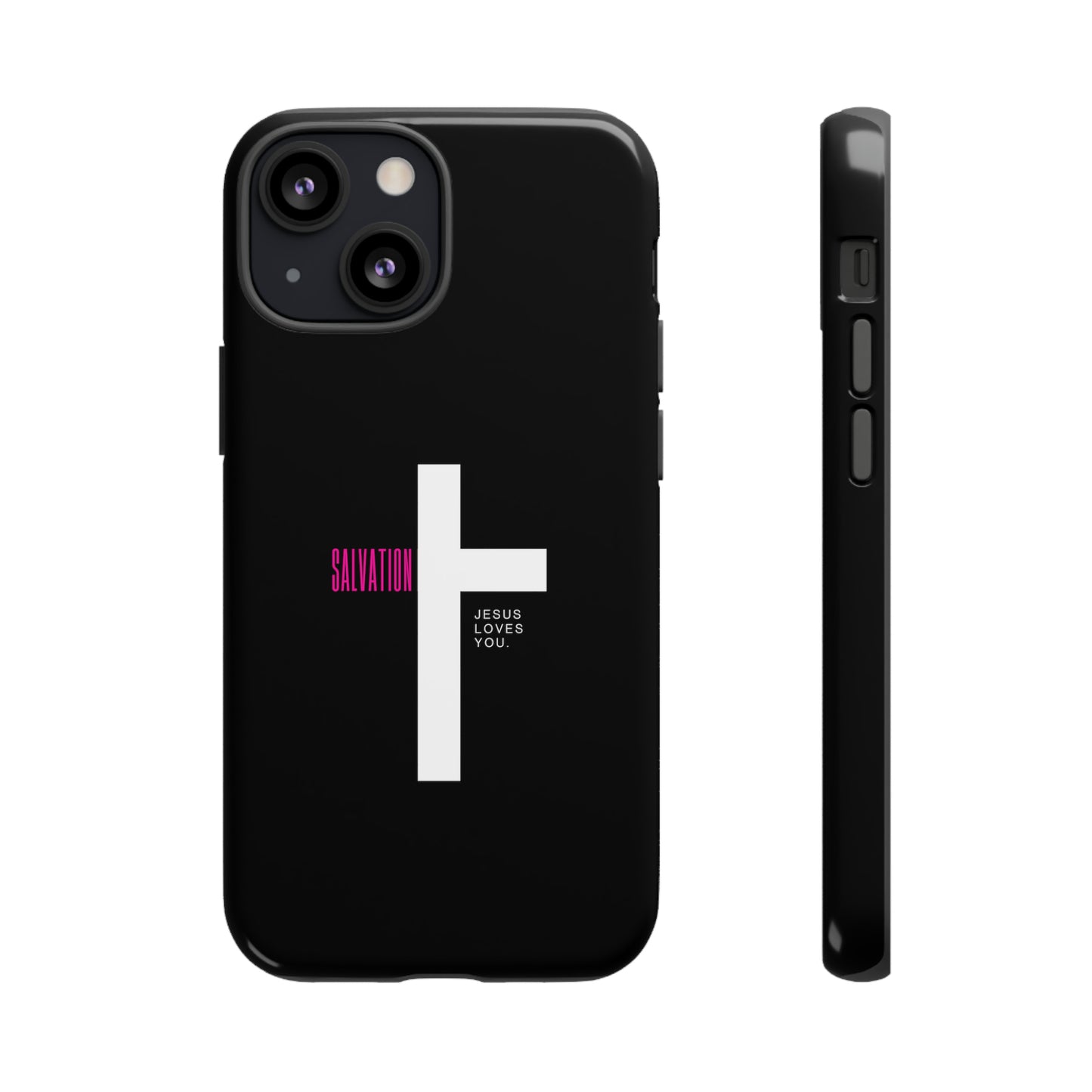 Funda para teléfono celular Salvation (negro/rosa)