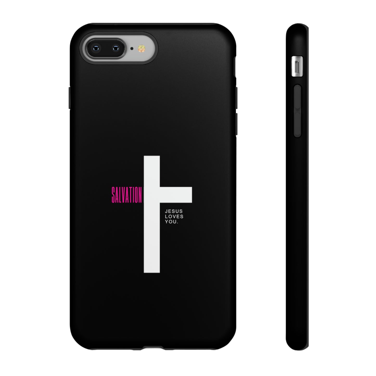 Funda para teléfono celular Salvation (negro/rosa)