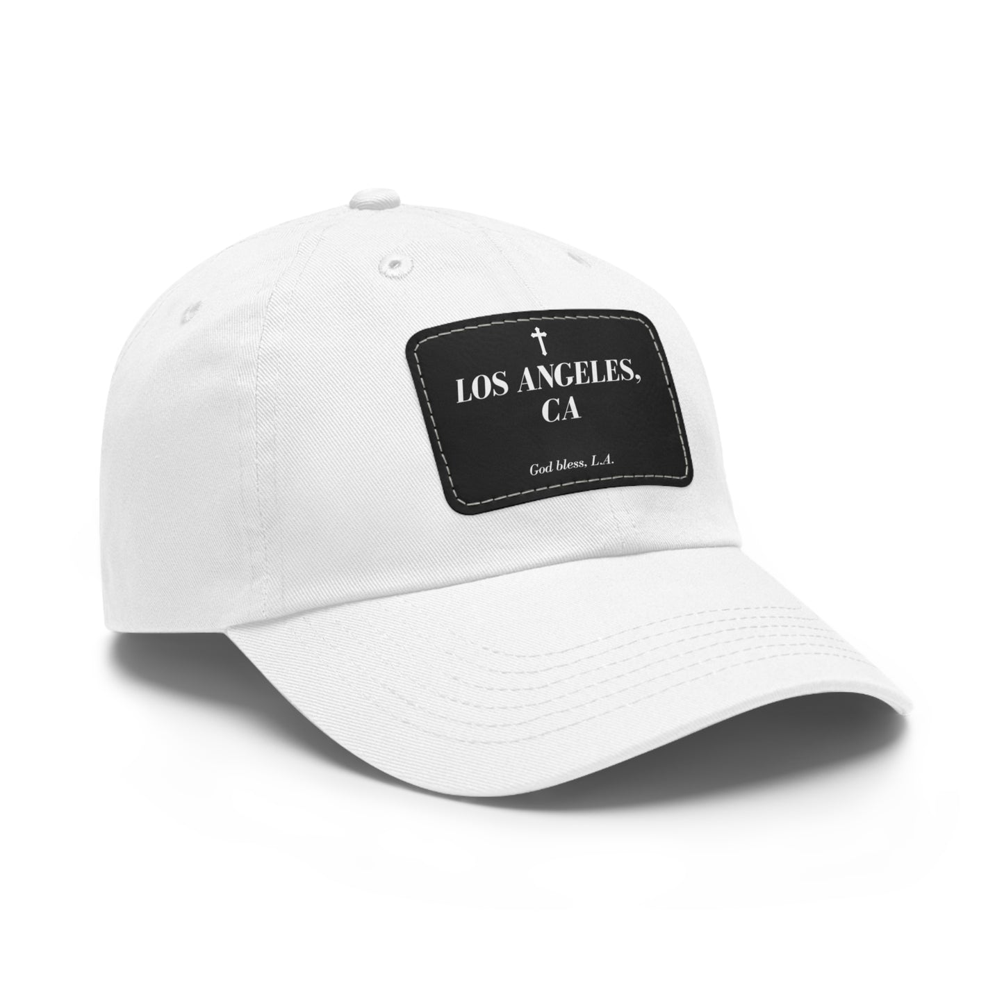 Bless Los Angeles Vegan Dad Hat with Leather Patch (Rectangle)