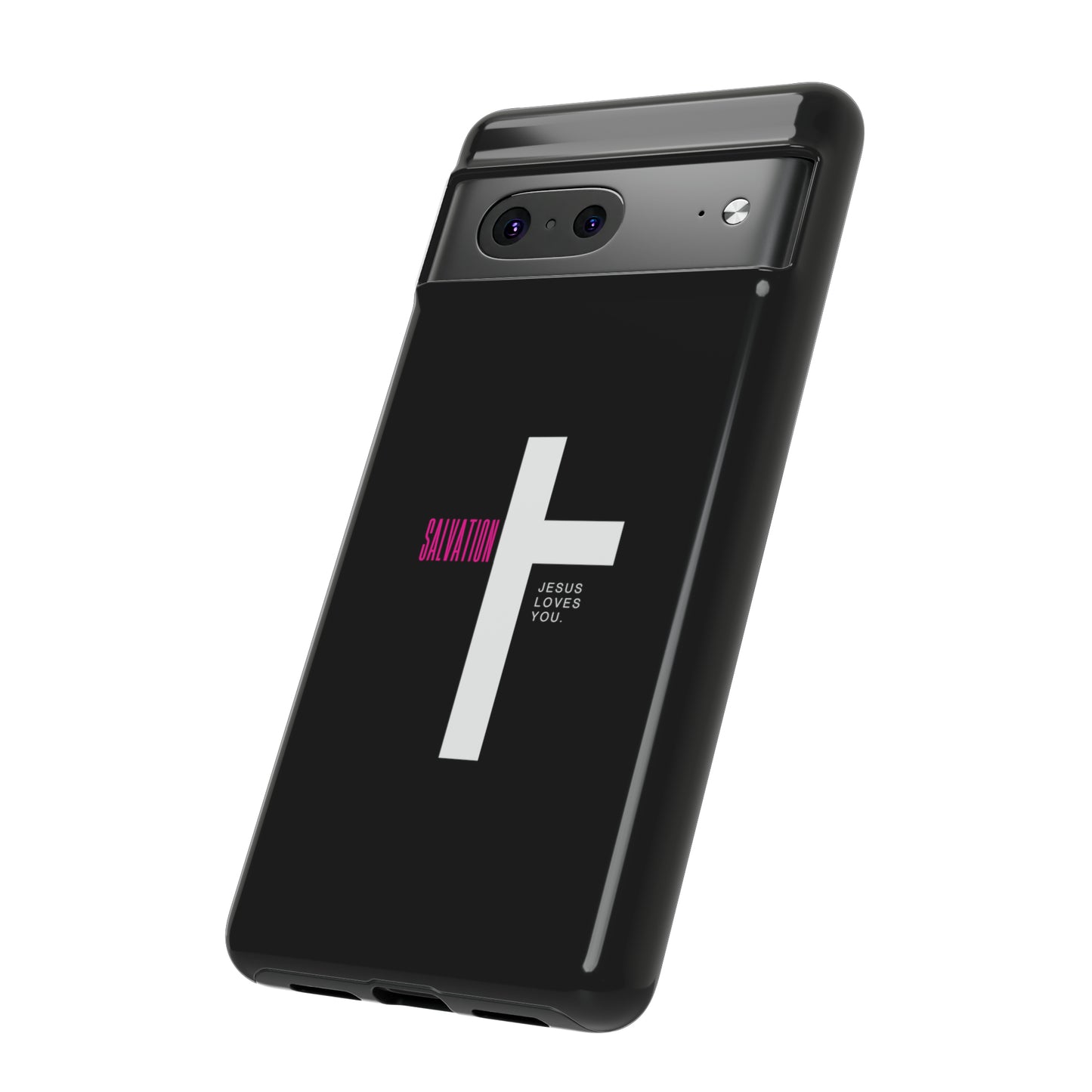 Funda para teléfono celular Salvation (negro/rosa)