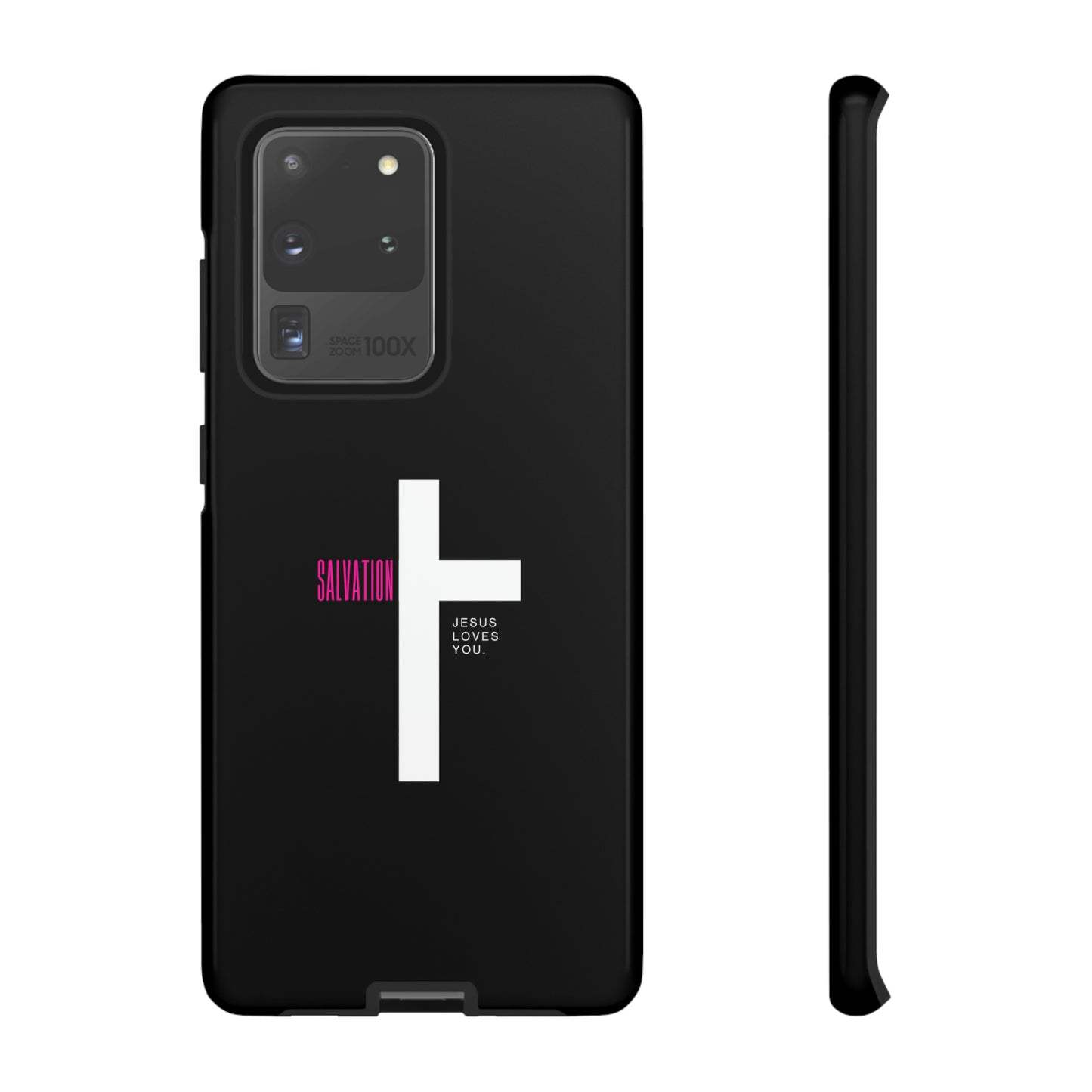 Funda para teléfono celular Salvation (negro/rosa)