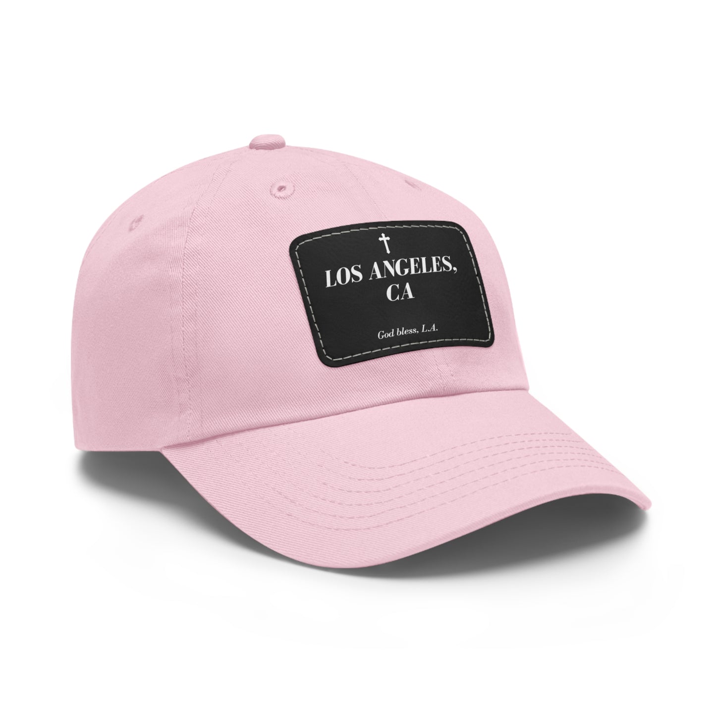 Bless Los Angeles Vegan Dad Hat with Leather Patch (Rectangle)