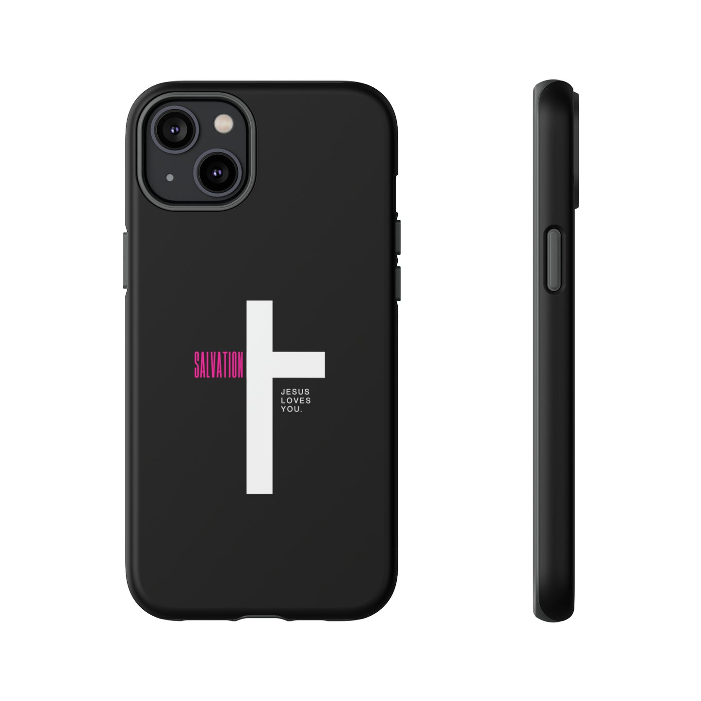 Funda para teléfono celular Salvation (negro/rosa)