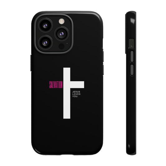 Funda para teléfono celular Salvation (negro/rosa)