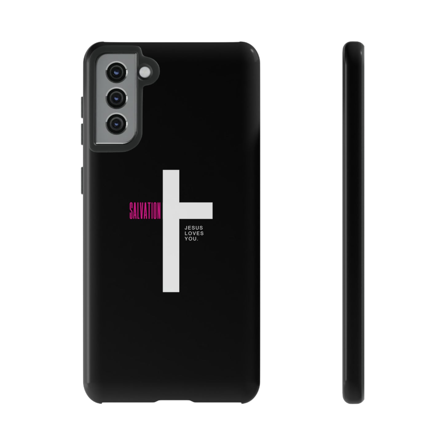 Funda para teléfono celular Salvation (negro/rosa)