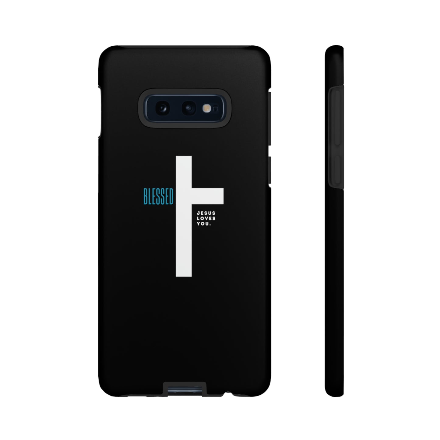 Funda para teléfono celular Blessed (negro/azul)