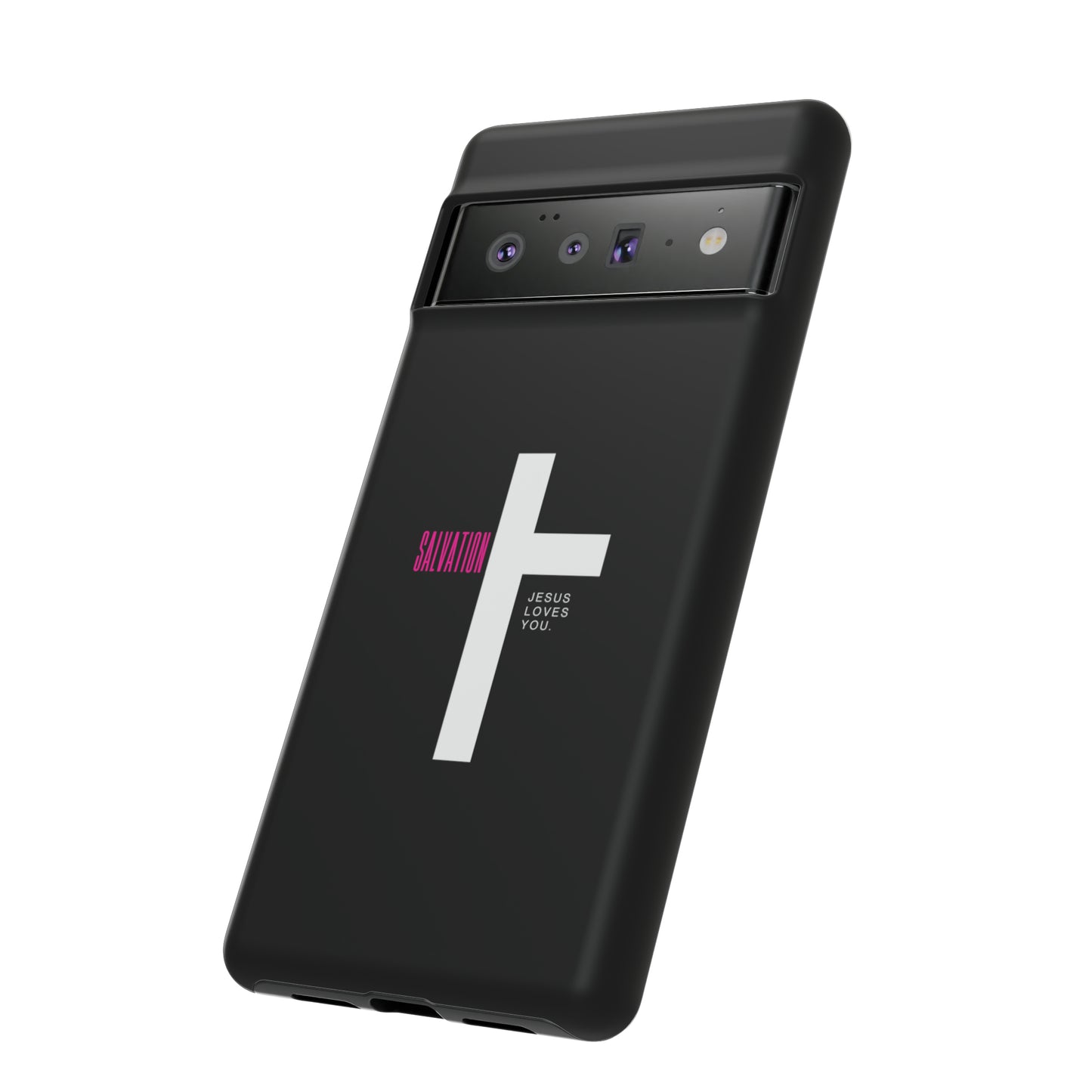 Funda para teléfono celular Salvation (negro/rosa)