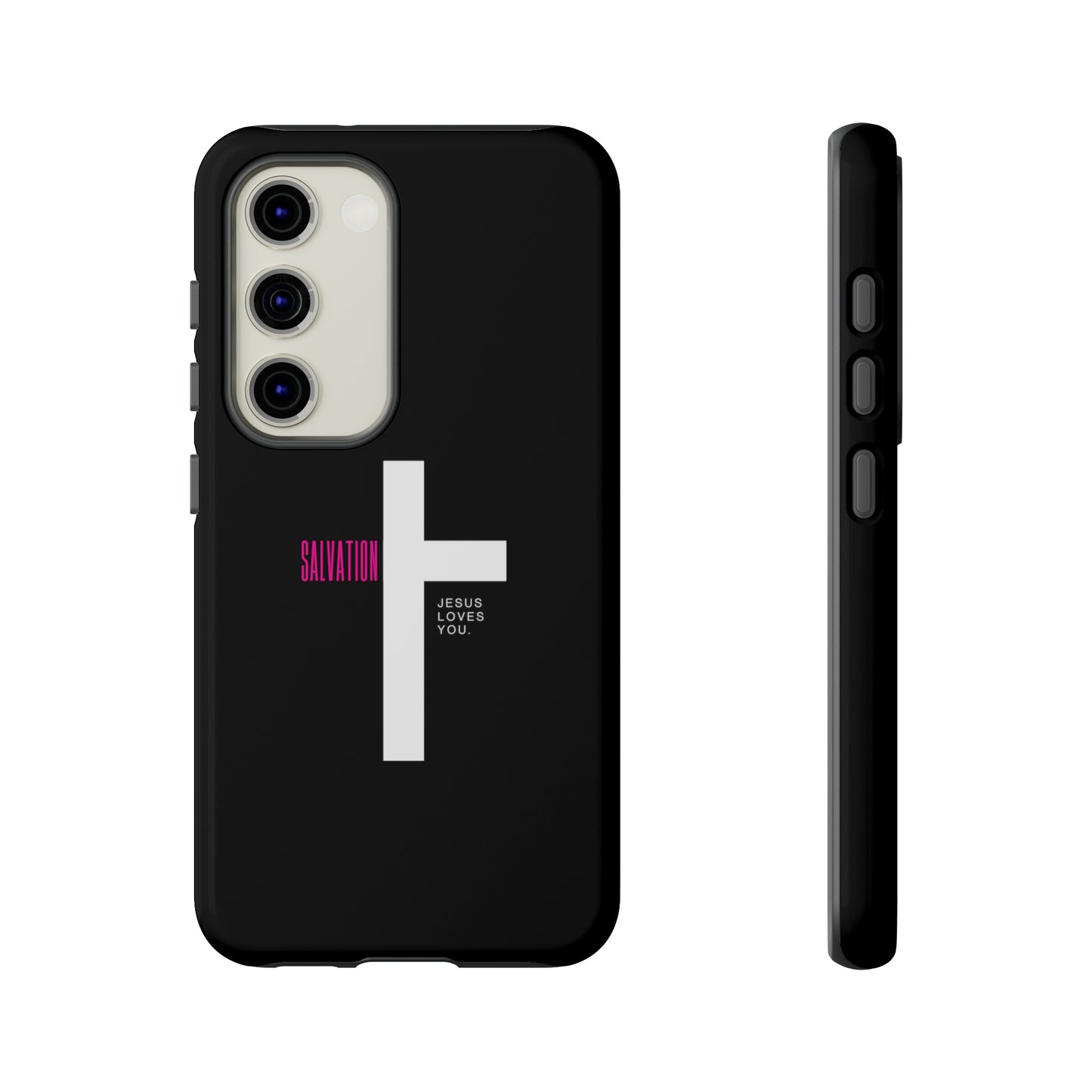 Funda para teléfono celular Salvation (negro/rosa)