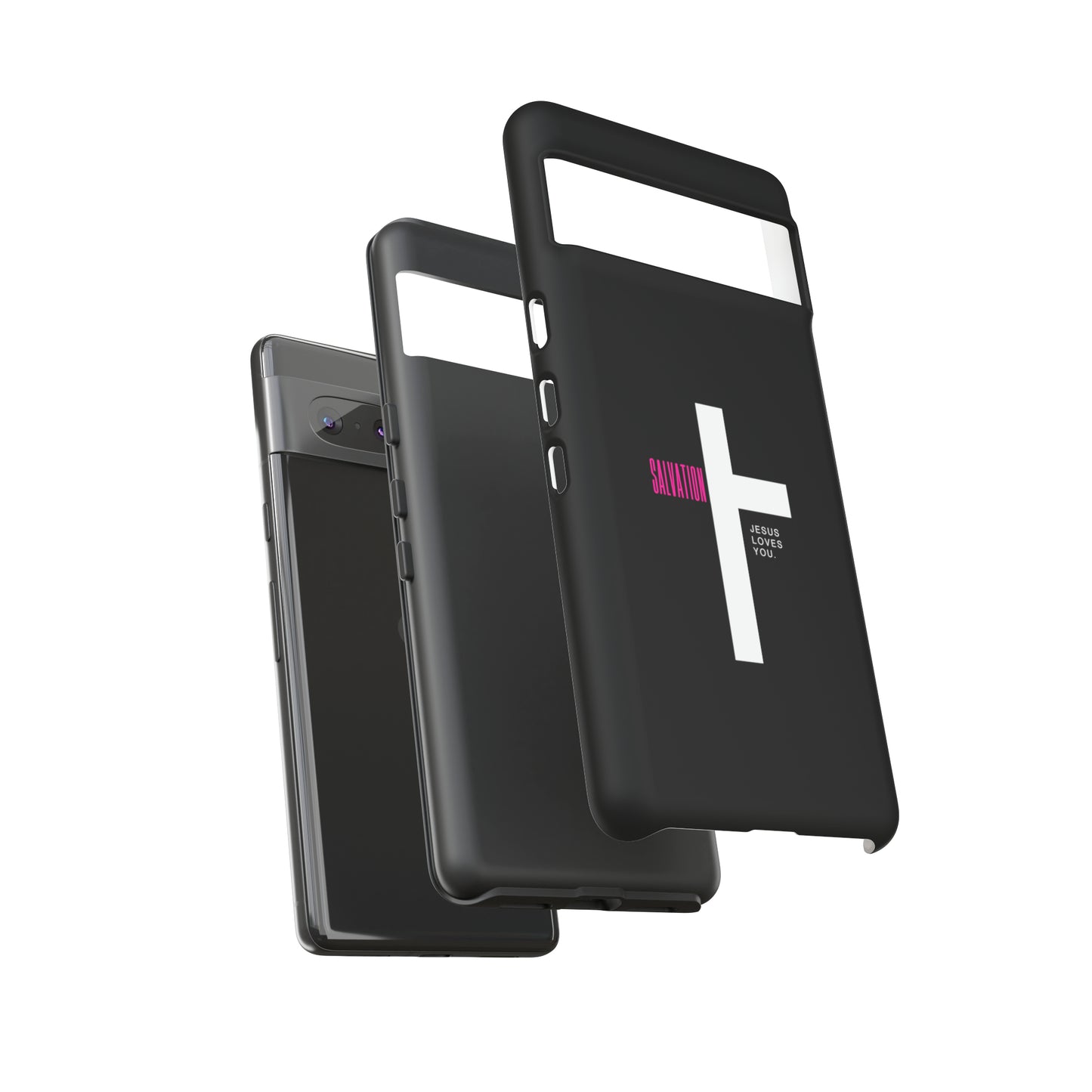 Funda para teléfono celular Salvation (negro/rosa)