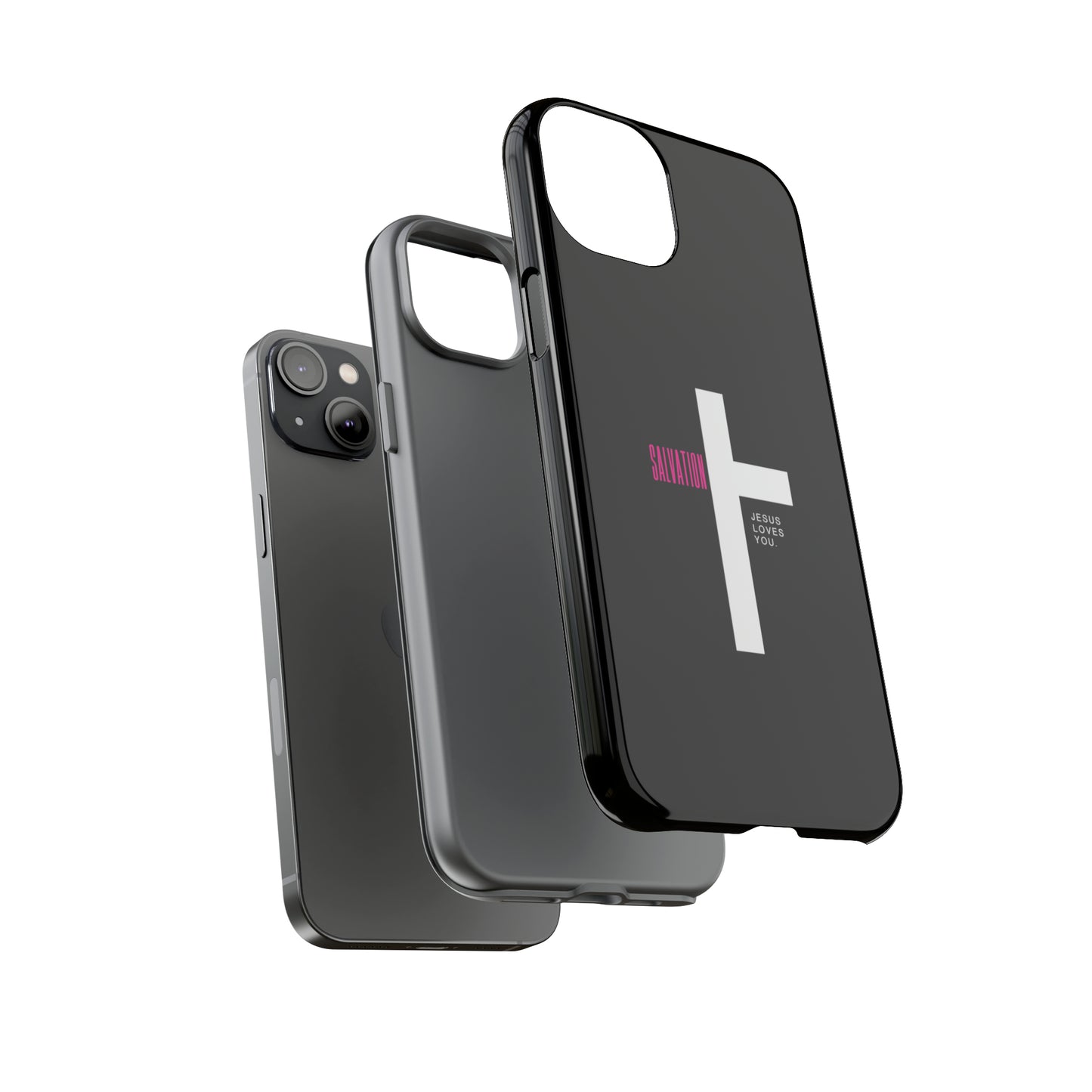 Funda para teléfono celular Salvation (negro/rosa)