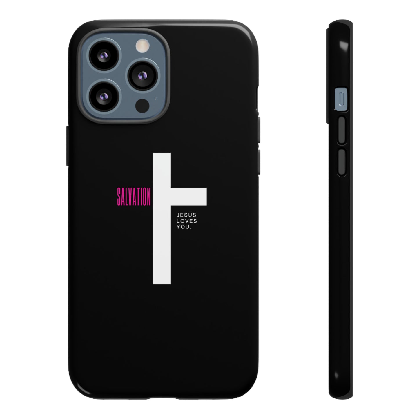 Funda para teléfono celular Salvation (negro/rosa)