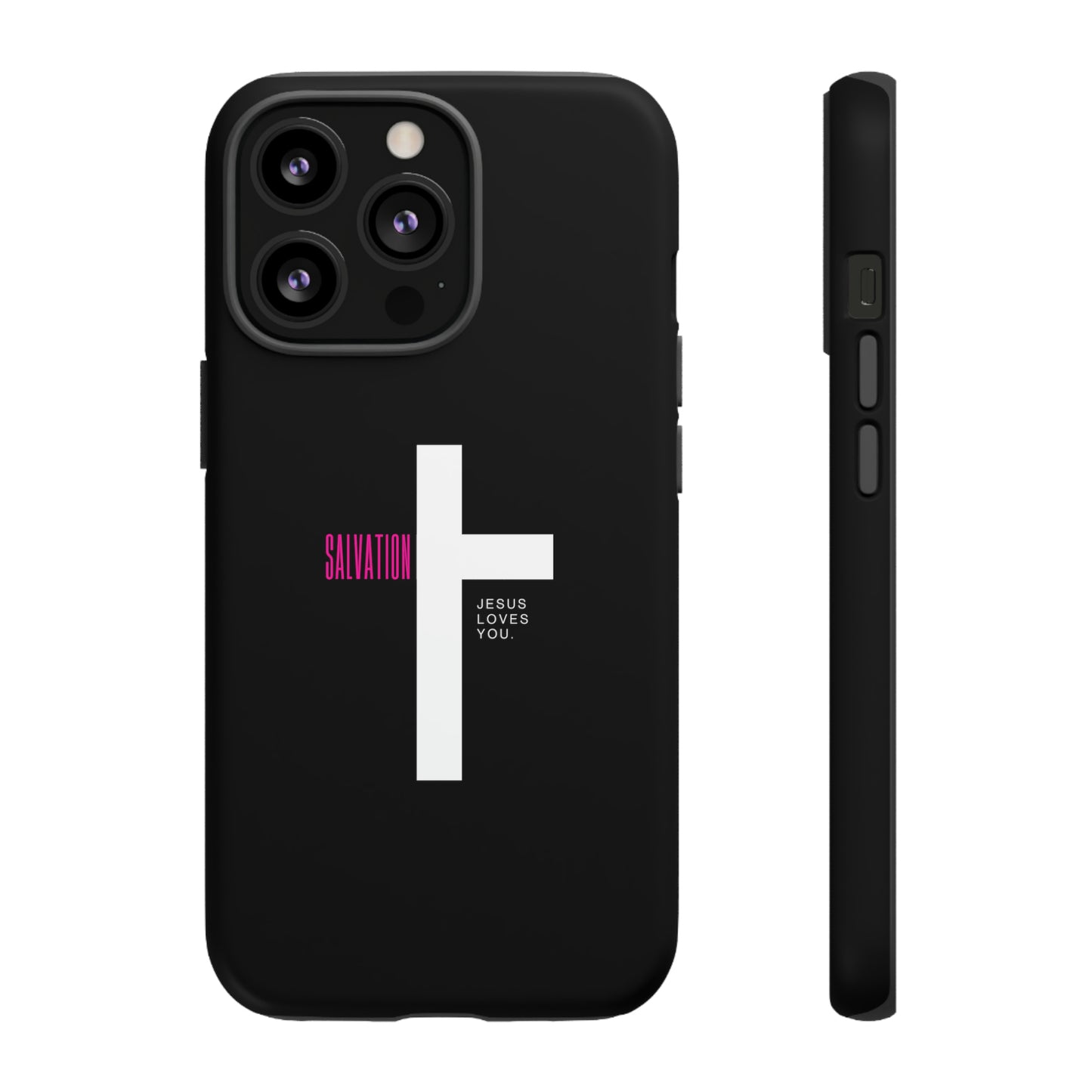 Funda para teléfono celular Salvation (negro/rosa)