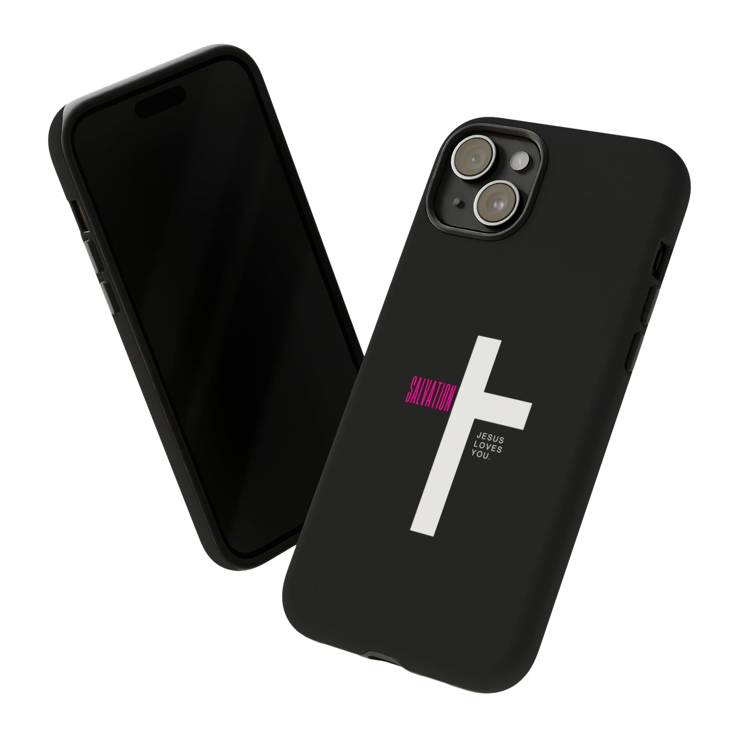 Funda para teléfono celular Salvation (negro/rosa)