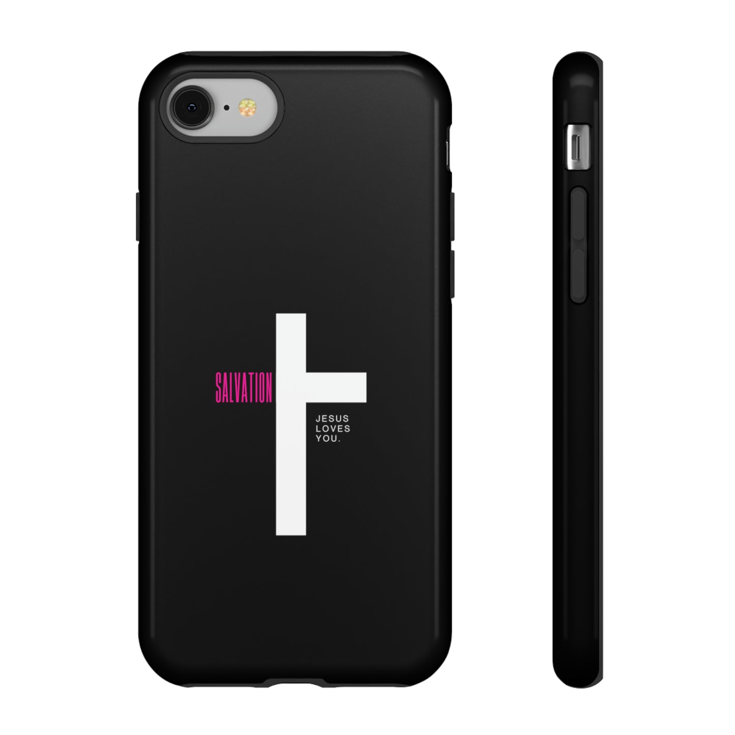 Funda para teléfono celular Salvation (negro/rosa)