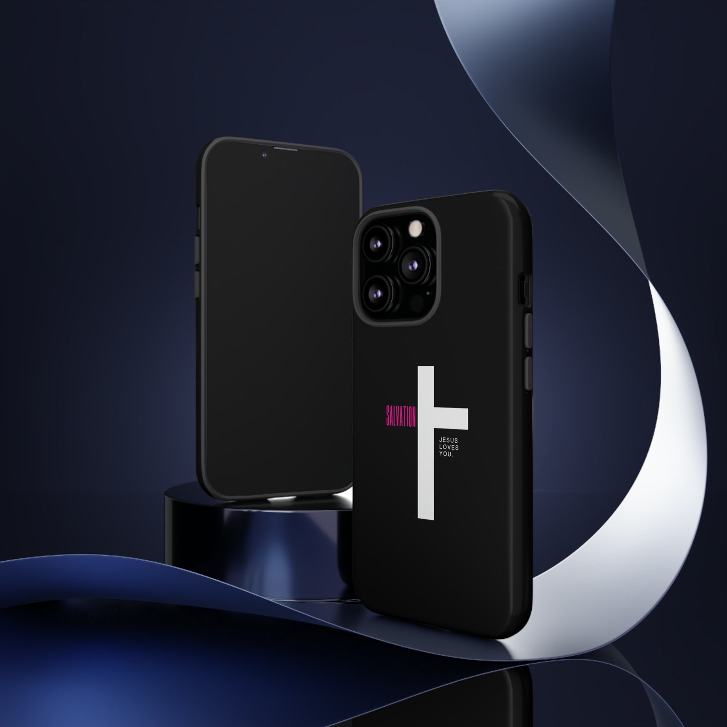 Funda para teléfono celular Salvation (negro/rosa)