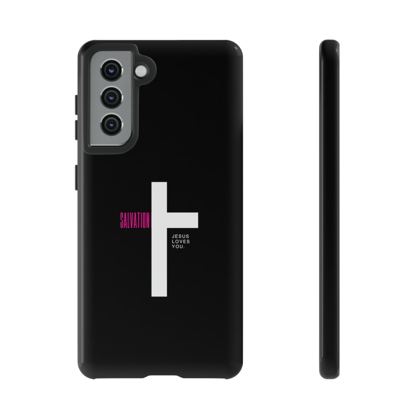 Funda para teléfono celular Salvation (negro/rosa)