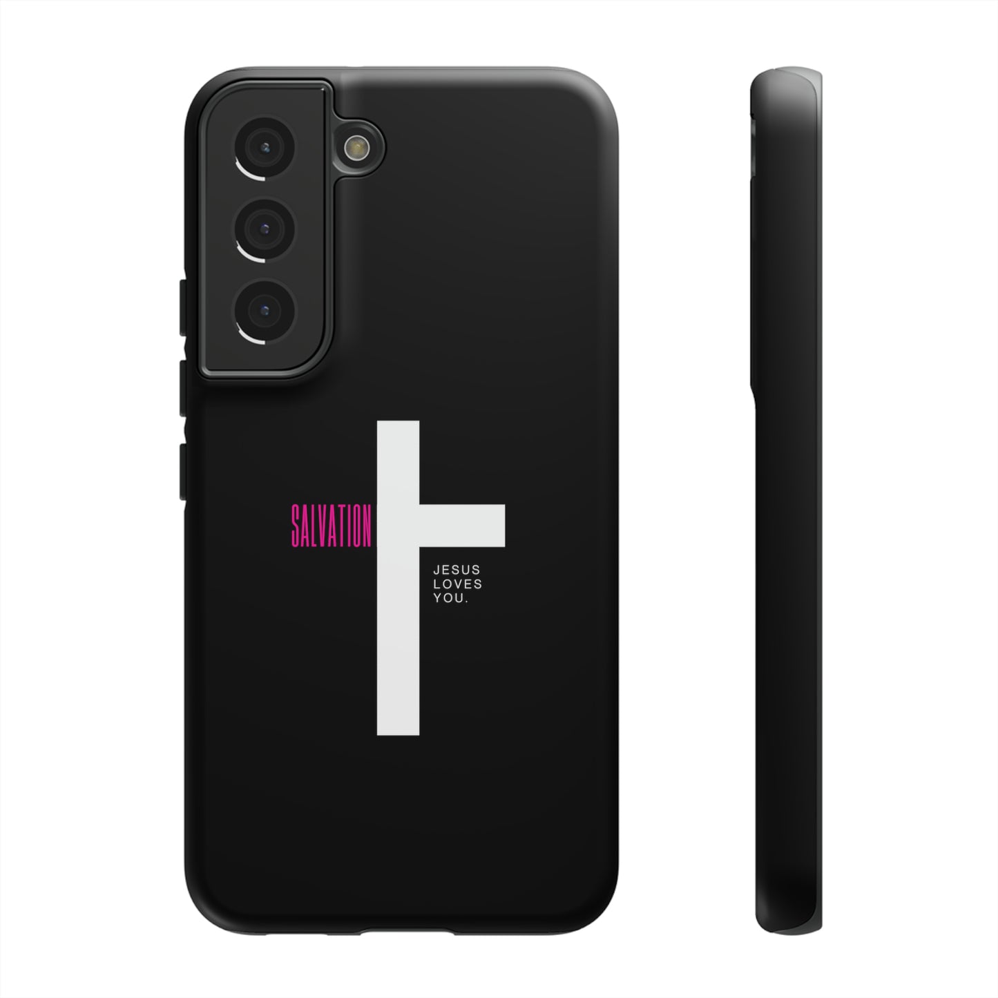 Funda para teléfono celular Salvation (negro/rosa)