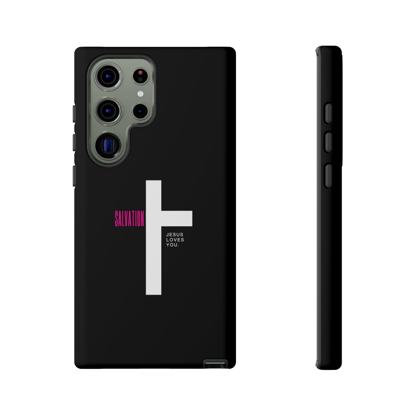 Funda para teléfono celular Salvation (negro/rosa)