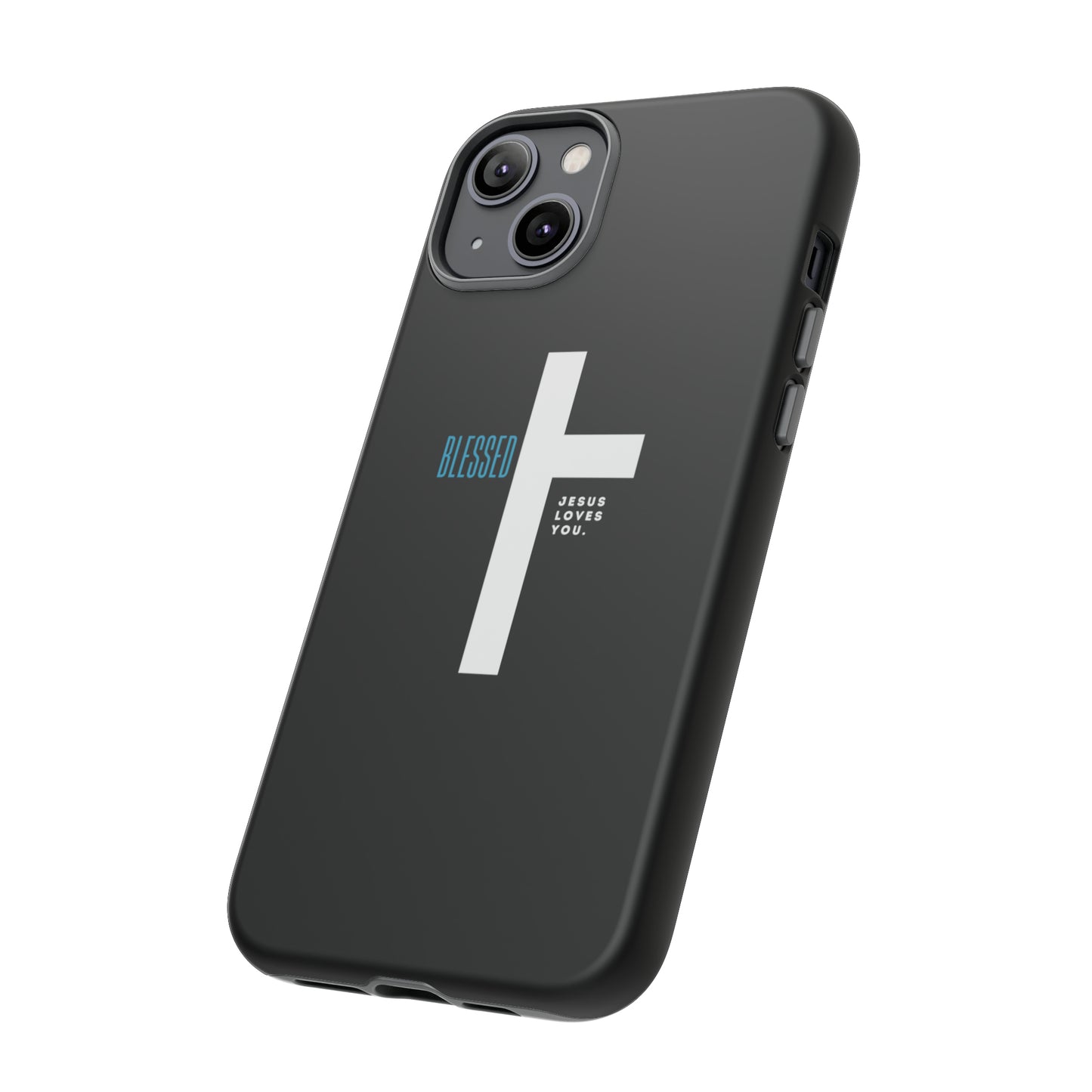 Funda para teléfono celular Blessed (negro/azul)